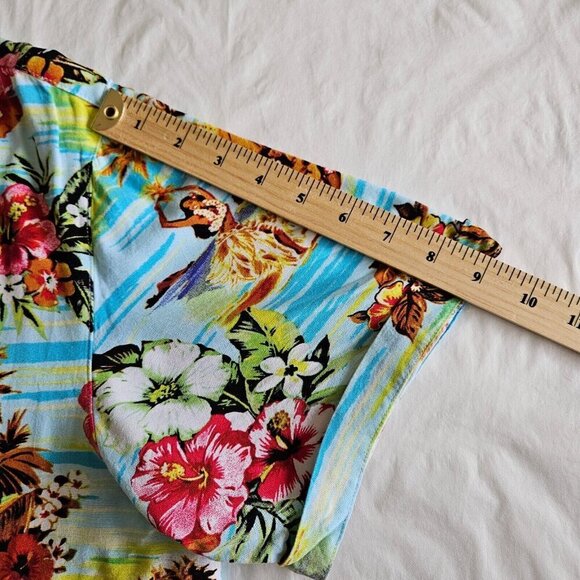 Springfield Shirt Mens L Hawaiian Floral Short Sleeve Button Up Shirt Beach Boho - Picture 5 of 16